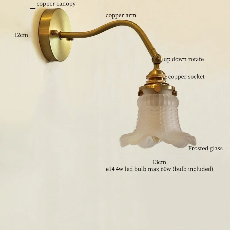 Afralia™ Glass LED Wall Light for Living Room Stair Loft Bathroom Mirror Bedside