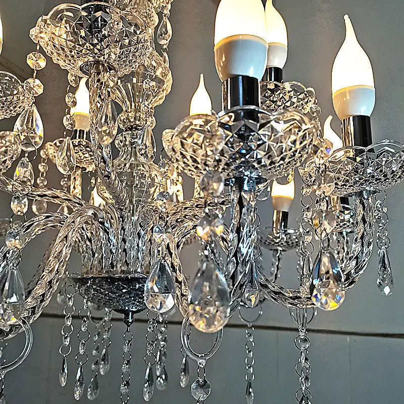 Afralia™ Crystal Light Road Guide Wedding Hall Candle Light European style Pendant