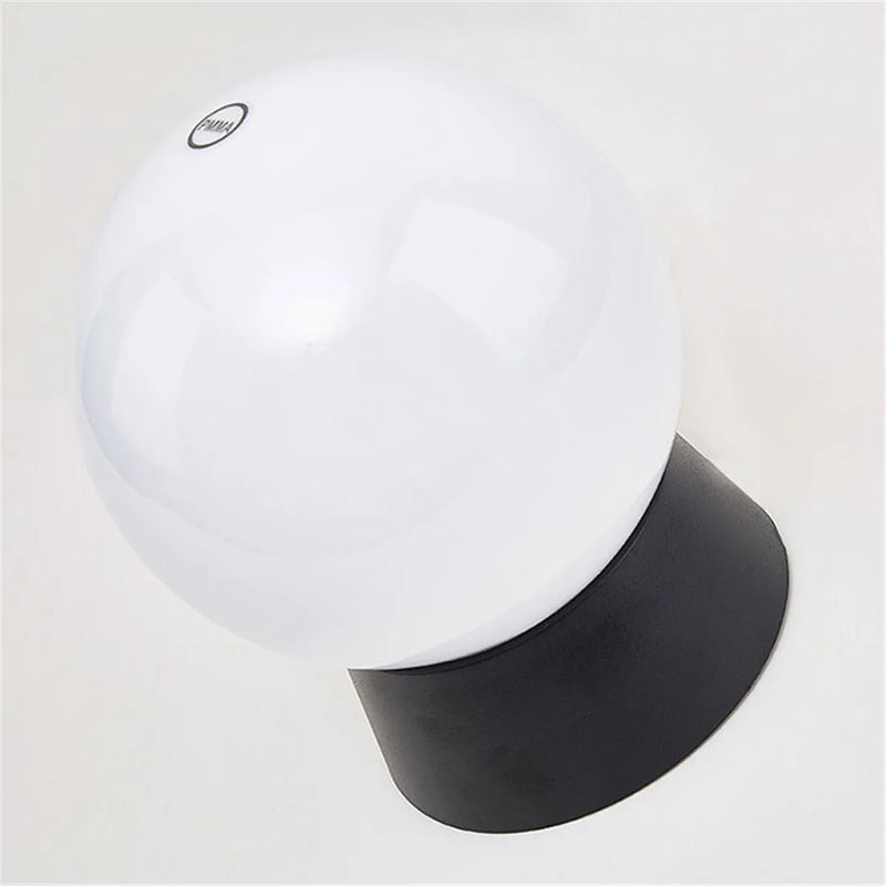 Afralia™ Outdoor Black Globe Post Lamp for Yard Deck Lighting