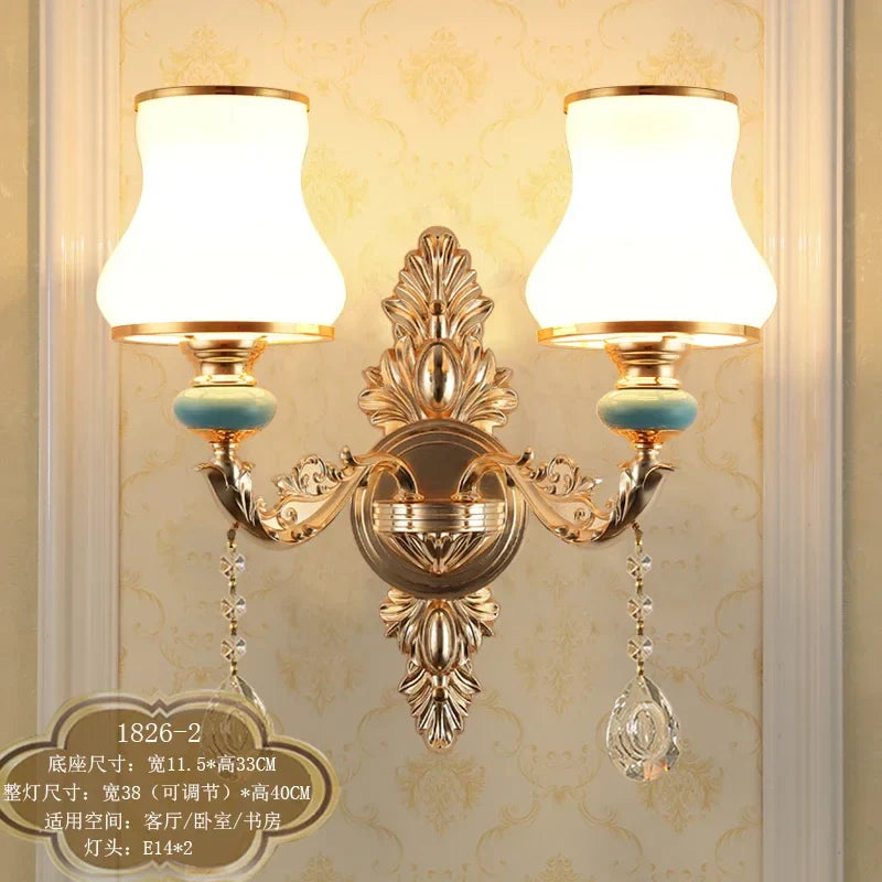 Afralia™ Crystal Wall Sconce Bedroom Lamp Indoor Modern Lighting Europen Style