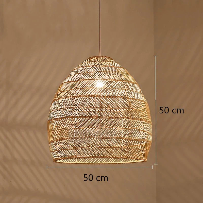 Afralia™ Rattan Pendant Lights: Chinese Style LED Hanging Lamps for Home Deco