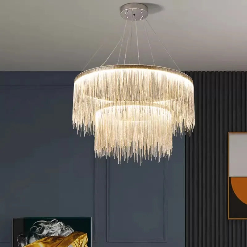 Afralia™ Modern LED Pendant Light Chandeliers for Living Room and Dining Room