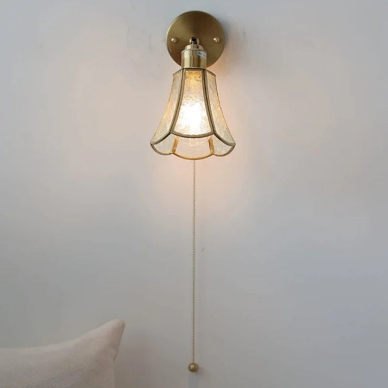 Afralia™ Glass Wall Light Sconce Modern Nordic Bedside Lamp Aisle Hallway Balcony Lighting