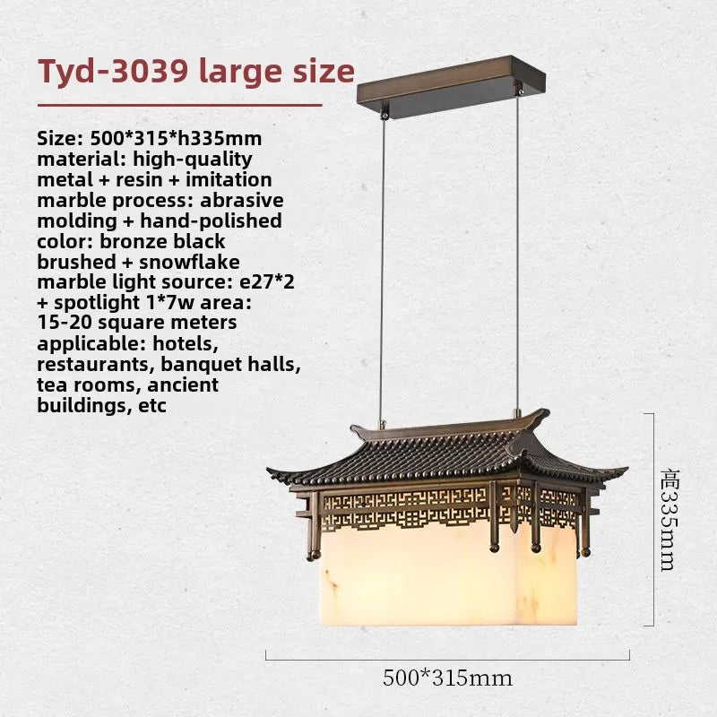 Afralia™ Zen Chinese Pendant Lights for Courtyards, Restaurants, and Tea Rooms