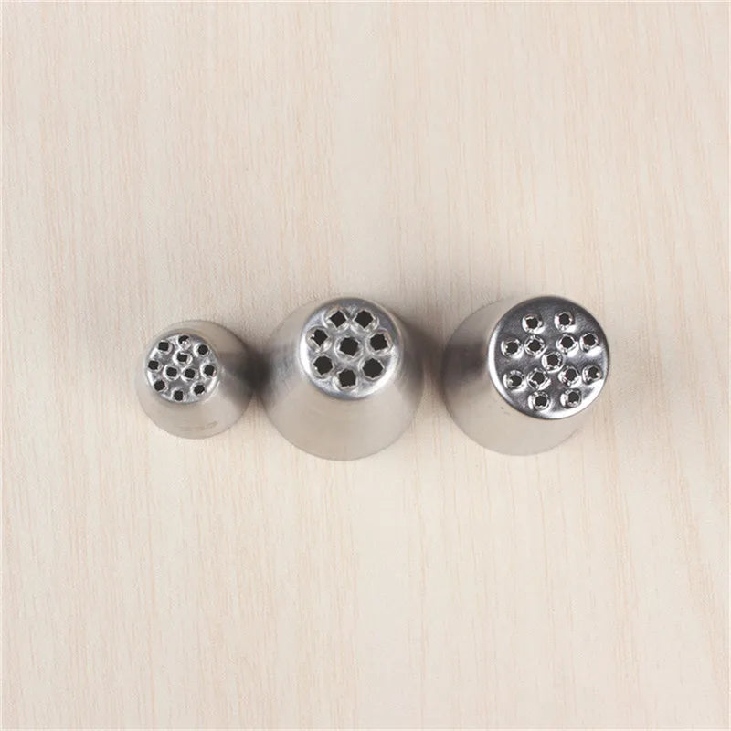 Afralia™ Stainless Steel Grass Cream Nozzle Set for Pastry Decoration