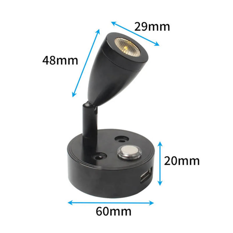 Afralia™ LED Lights with USB Charger and Touch Control Switch for Vehicles