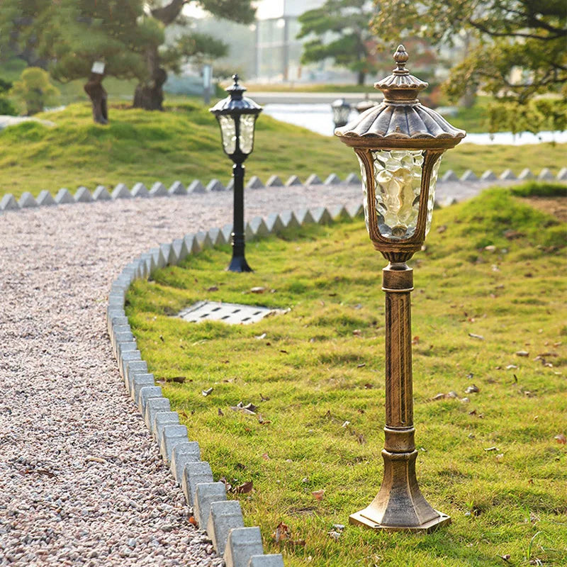 Afralia™ Retro Lawn Lights High Pole Street Lamp for Outdoor Yard and Garden