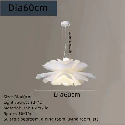 Afralia™ Acrylic Flower Pendant Chandelier: Nordic Design LED Hanging Fixture for Elegant Decor