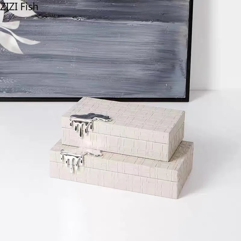 Afralia™ Gold-plated Woven Leather Jewelry Box: Exquisite Storage Jar for Dresser and Desk