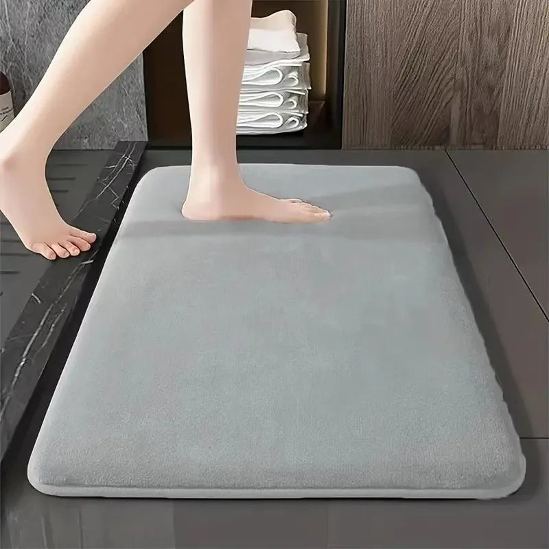 Afralia™ Super Absorbent Coral Velvet Bathroom Floor Mat