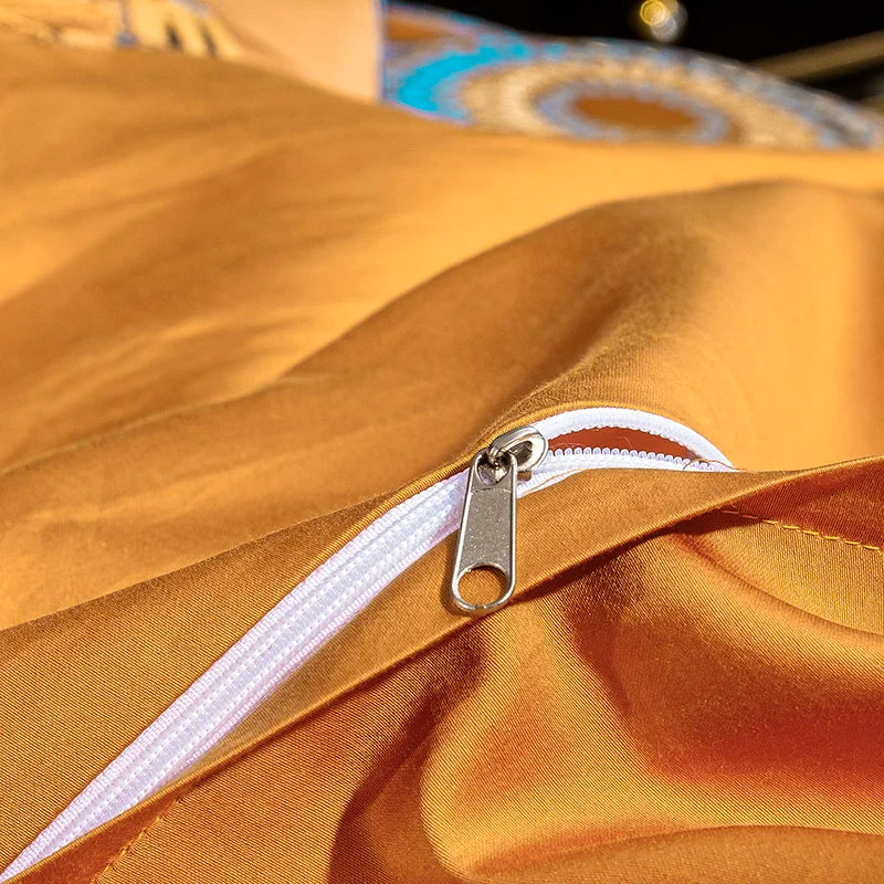 Afralia™ European Villa Brocade Bedding Set, Satin Jacquard, 800TC Egyptian Cotton, Duvet Cover