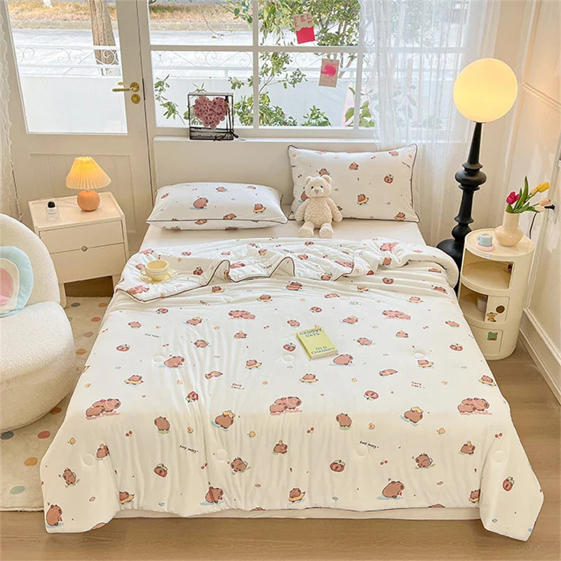 Afralia™ Kids' Summer Quilt: High-End Knitted Fabric, Super Soft & Breathable Comforter