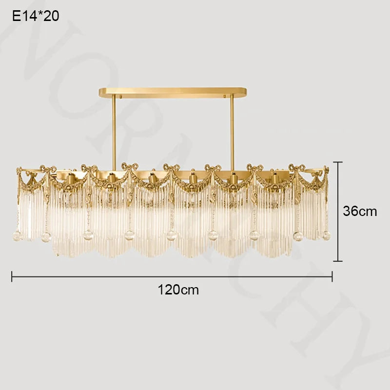 Afralia™ Crystal Tassel Chandelier: French Copper, Artistic Design, High-End Feel for Master Bedroom