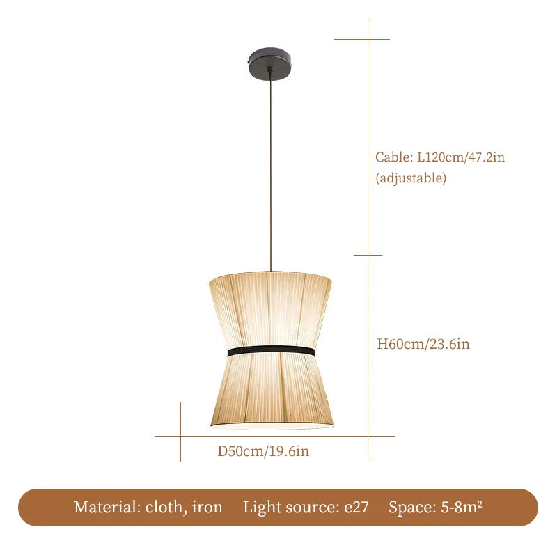 Afralia™ Cocoon Cloth Chandelier: Japanese Pendant Lamp for Home Kitchen Decor