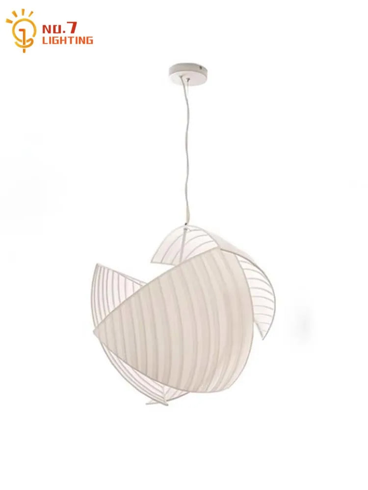 Afralia™ Wabi-sabi Fabric Art LED Pendant Lights for Home and Restaurant