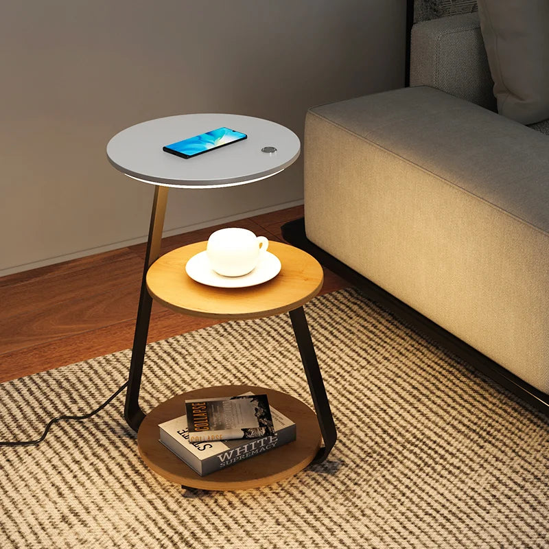 Afralia™ Smart Lamp with Wireless Charging and Side Storage