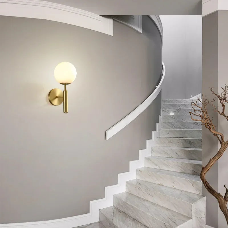 Afralia™ Nordic LED Wall Lamp Postmodern Staircase Bedroom Bedside Light