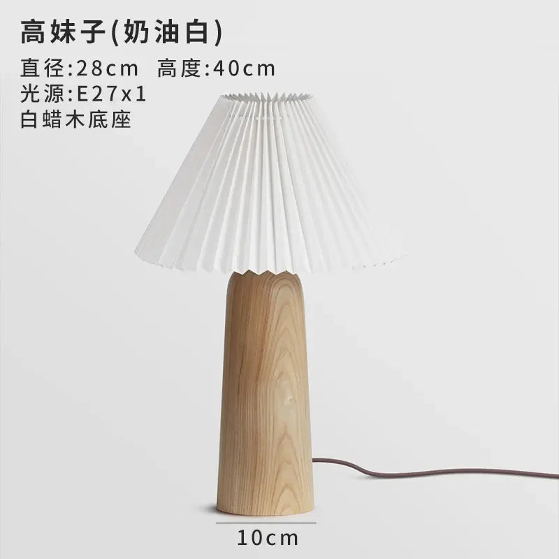 Afralia™ Mushroom Table Lamp LED Solid Wood Desk Light for Romantic Bedroom Decor