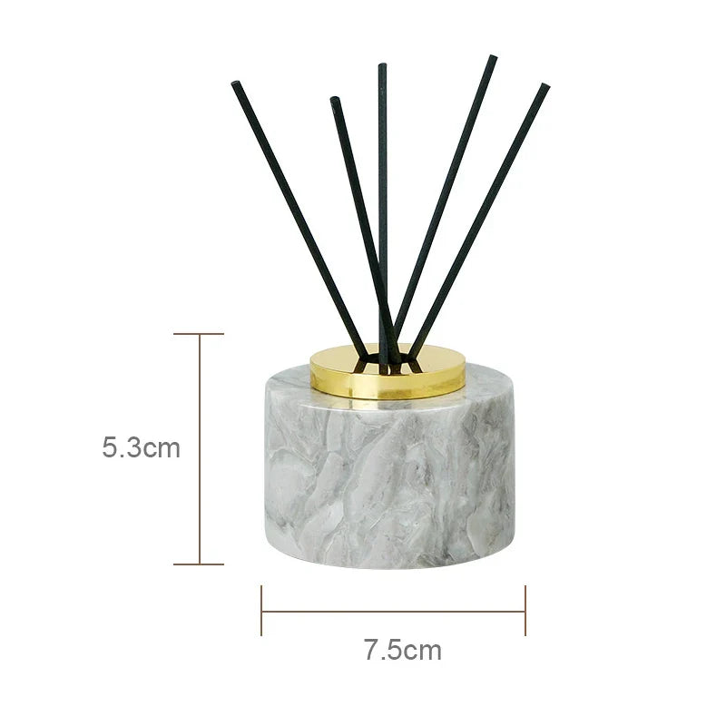 Afralia™ Marble Bathroom Accessories Set - Soap Dispenser, Toothbrush Holder, Cup, Toilet Brush