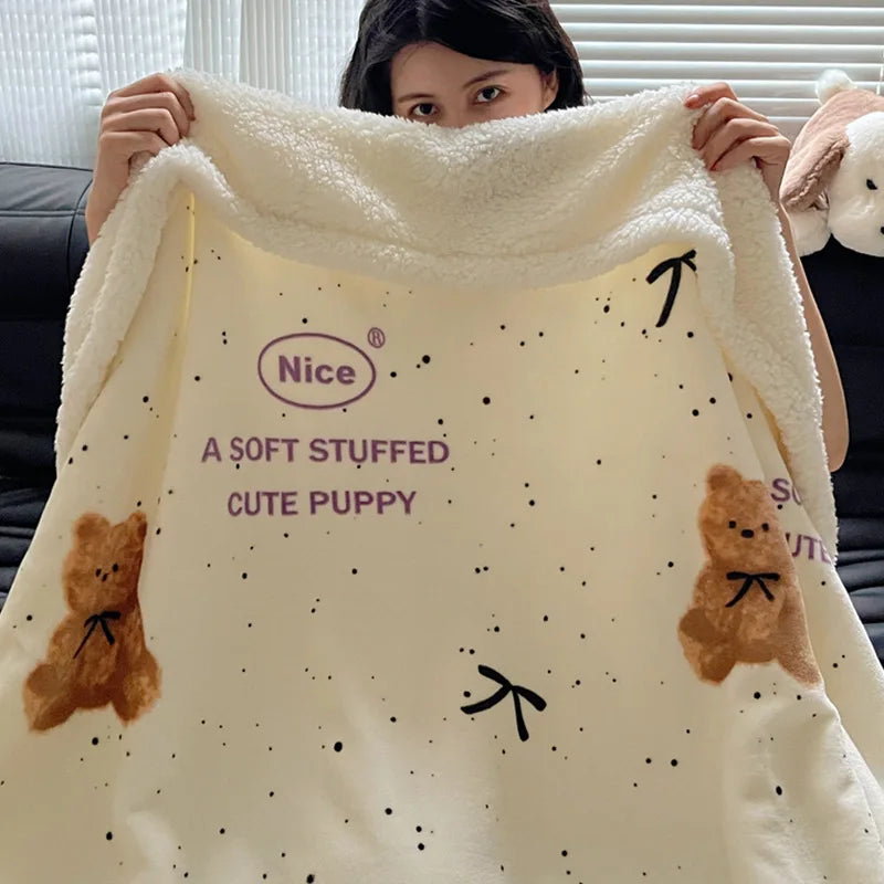 Afralia™ Cozy Fleece Blanket | Multi-Use Office & Home Shawl | Soft & Warm Blanket