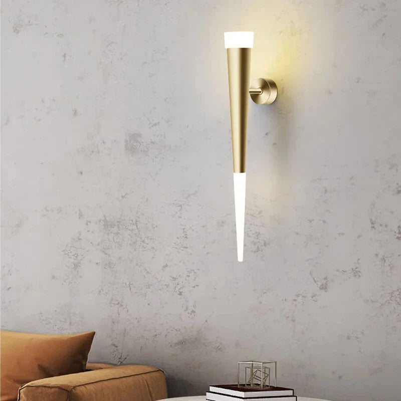 Afralia™ Nordic Acrylic Aluminum Tube LED Wall Lights for Bedroom, Living Room, and Hallway