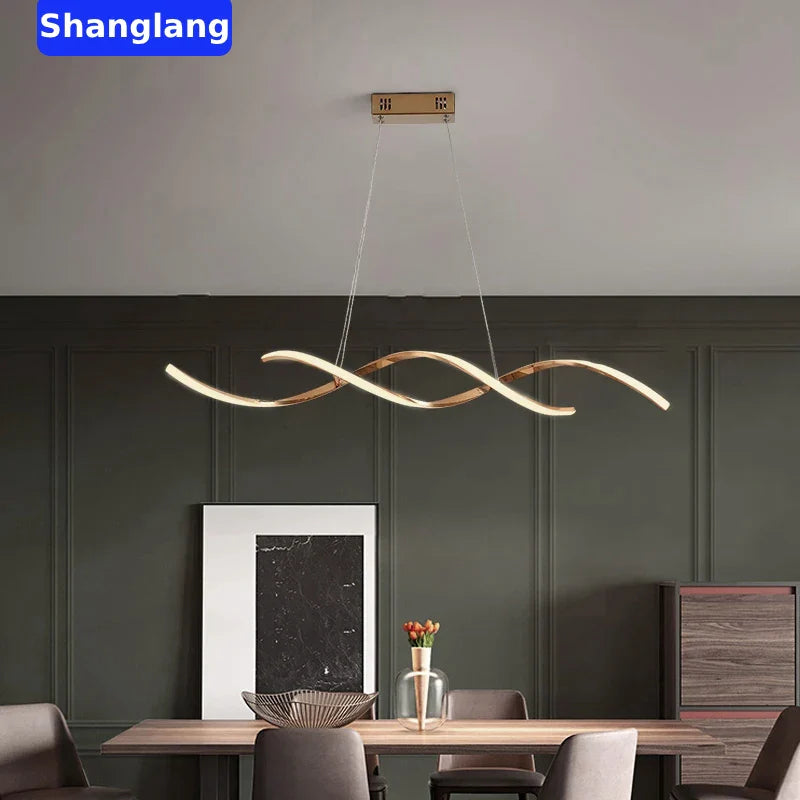 Afralia™ Modern Nordic LED Chandelier Chrome/Gold Plated Dimmable Pendant Lamp Fixtures