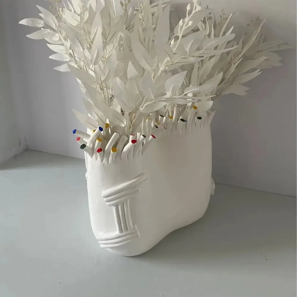 Afralia™ Coral Shapes Flower Pot Vase Ceramic Handicraft Home Decoration