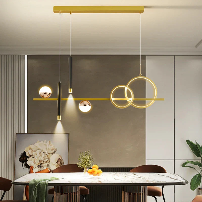 Afralia™ LED Pendant Lights: Modern Minimalist Chandelier with Remote Control, Ideal for Kitchen, Dining, Office