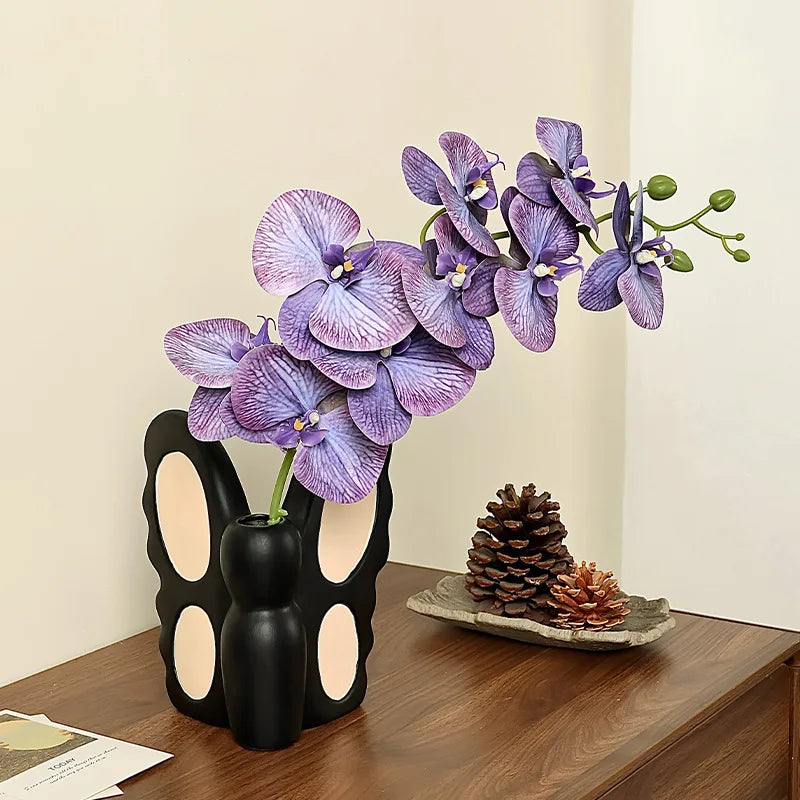 Afralia™ Black Butterfly Ceramic Vase - Abstract Shape for Floral Arrangements & Home Decor