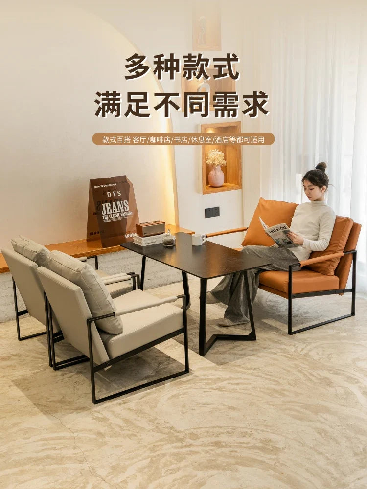 Afralia™ Lounge Chair for Casual Comfort in Coffee Shop, Hotel Balcony, Reception Area