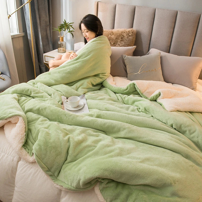 Afralia™ Cozy Dual Use Flannel Duvet Cover - Autumn Winter Warmth Blanket Quilt