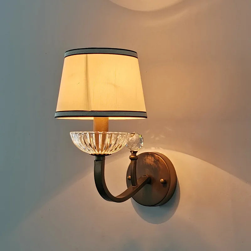 Afralia™ Rural Antique Bedroom Wall Sconce for Hotel Hallway, Living Room Lighting