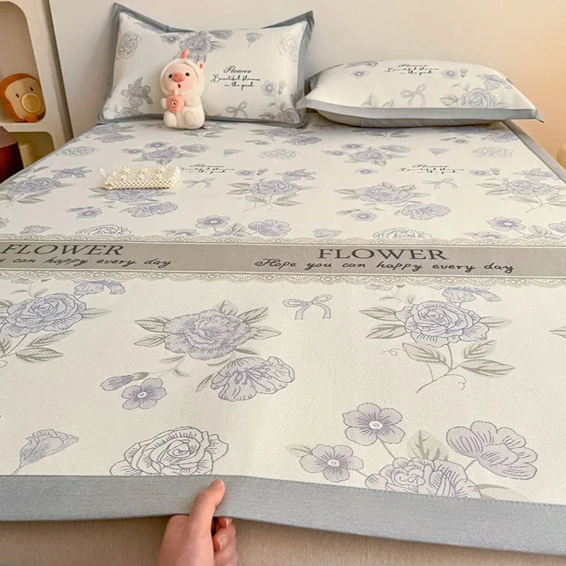 Afralia™ Antibacterial Pattern Mat Set | Skin-Friendly & Soft Mattress | Summer Air Conditioning