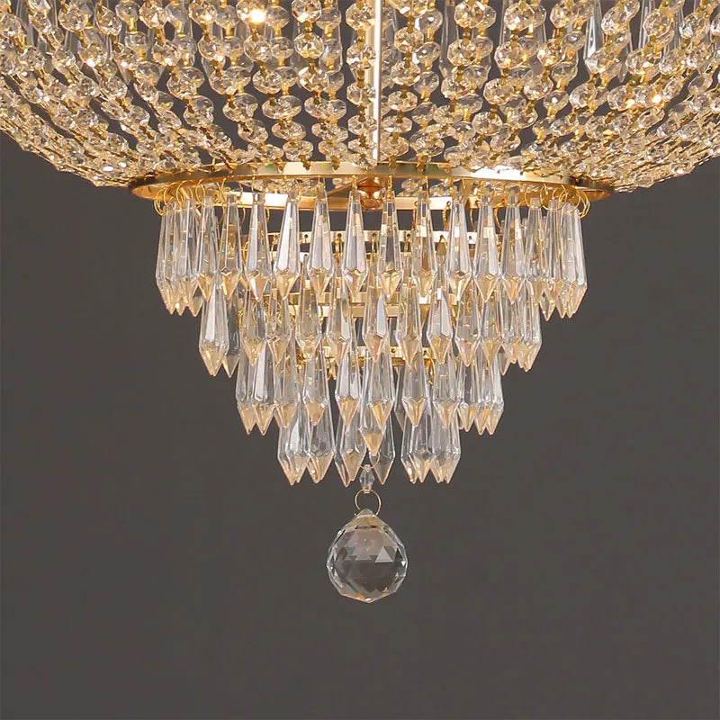 Afralia™ Crystal Chandelier: Elegant LED Pendant for Luxury Living Spaces