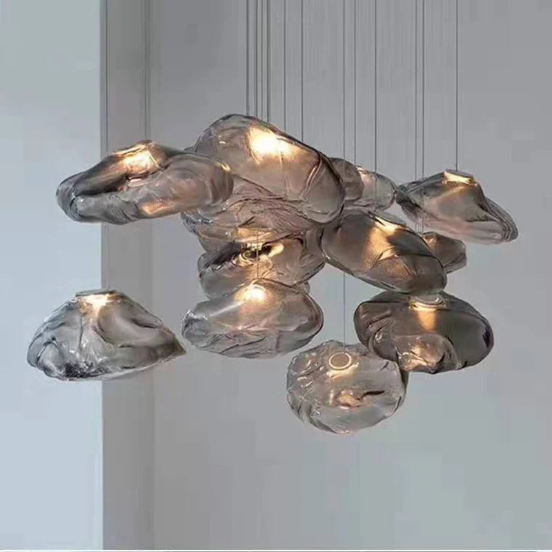 Afralia™ Glass LED Pendant Light: Modern Nordic Design for Living Room, Staircase & Restaurant