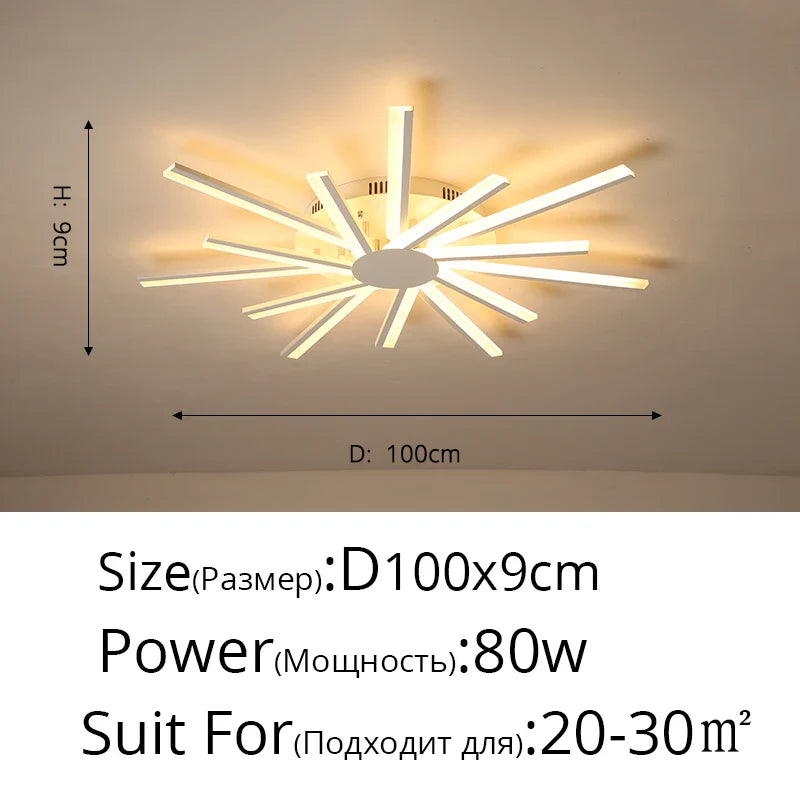 Afralia™ Nordic Chandelier LED Lamp Modern Ceiling Lights for Living Room Bedroom Kitchen Decor