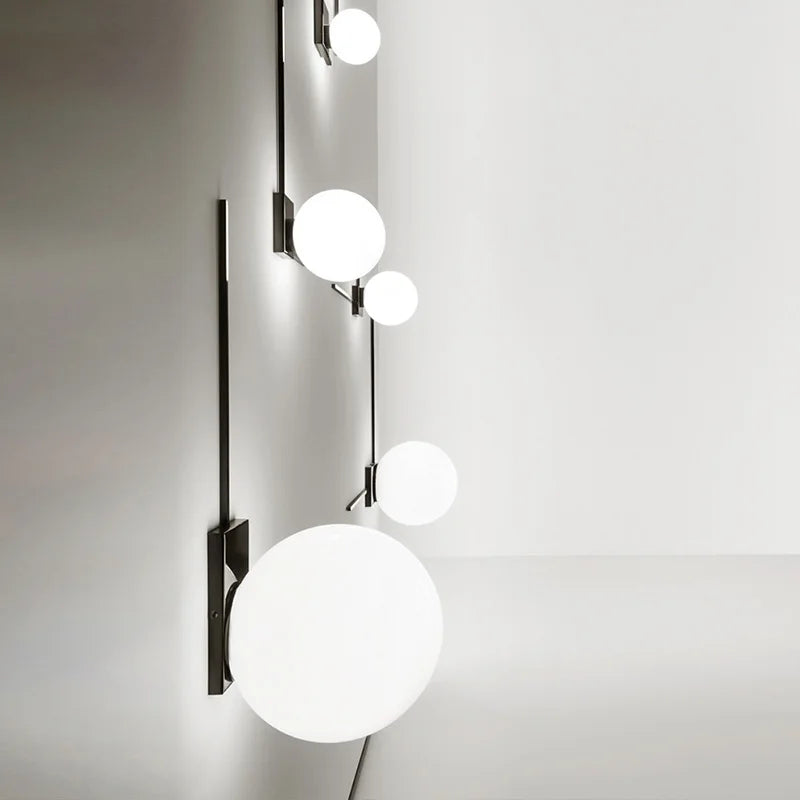 Afralia™ Glass Ball Wall Lights for Modern Home Decor and Artistic Lighting