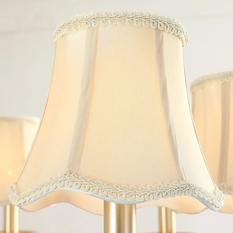 Afralia™ Gold Crystal Chandelier with Lamp Shade, Elegant Lighting Fixture for Living Room, Bedroom, Dining Room