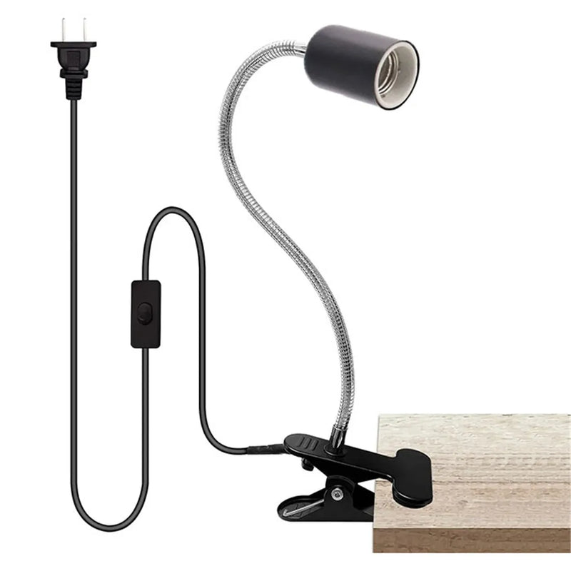 Afralia™ Adjustable Gooseneck Clip Lamp Holder for Home Office Bedside