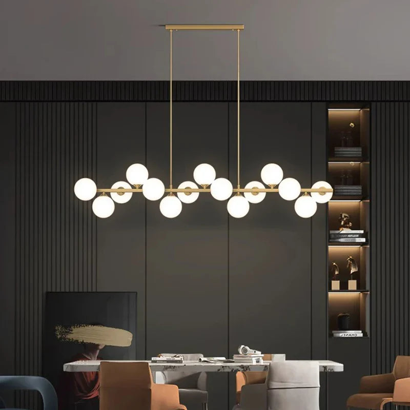 Afralia™ Modern Ceiling Chandeliers: Elegant Pendant Light Fixture for Dining & Living Room