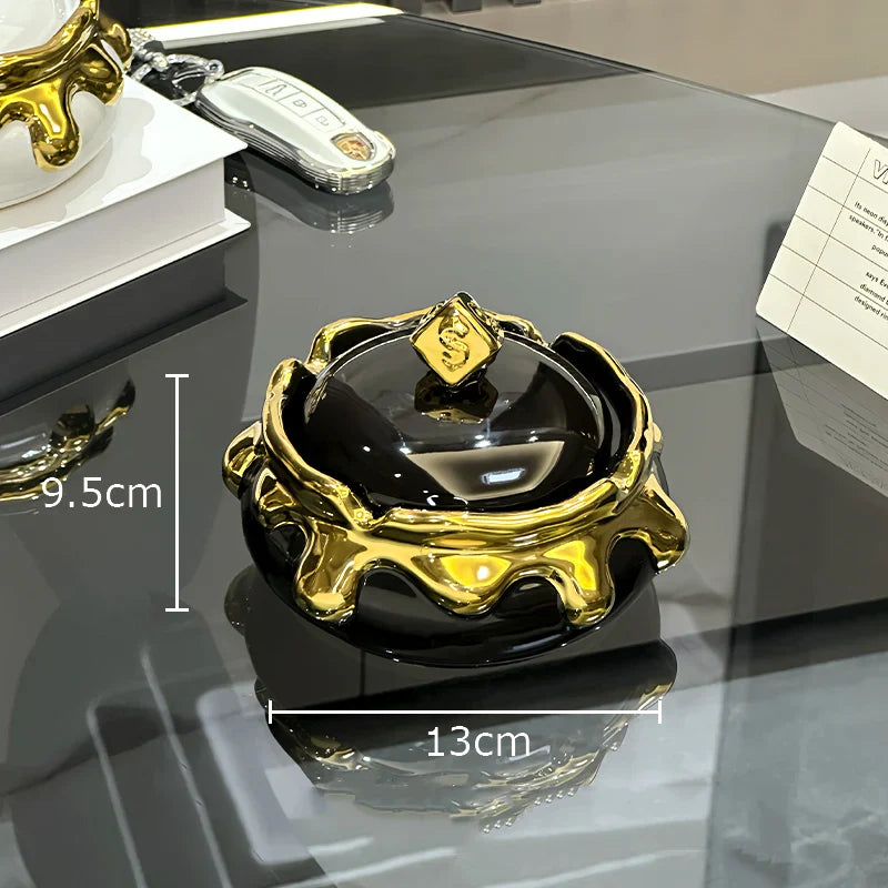 Afralia™ Lucky Ceramic Ashtray: Premium Smoking Accessories for Weed, Home & Gifts