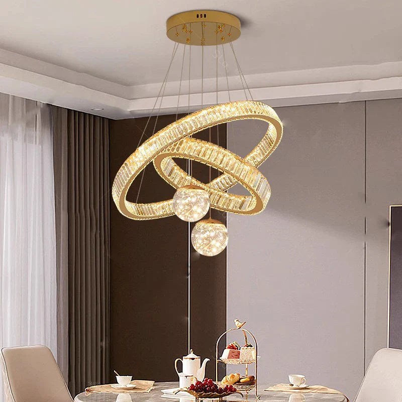 Afralia™ Modern Indoor Pendant Light Chandelier Ceiling Lamp LED Dining Room Lighting