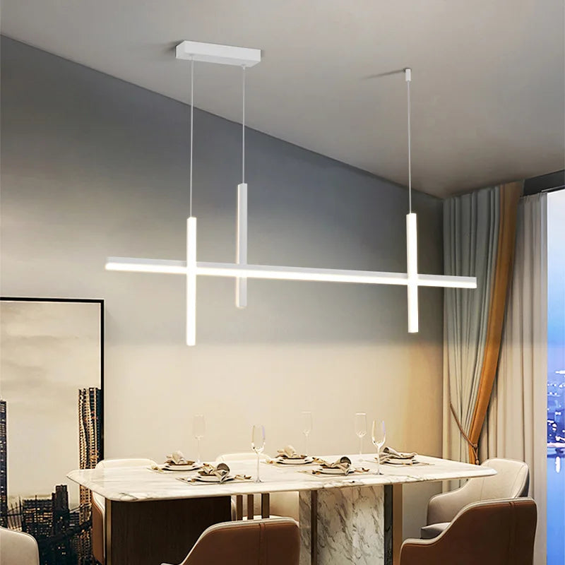 Afralia™ Modern Minimalism LED Chandeliers for Living Dining Room Kitchen Tables Home Decor