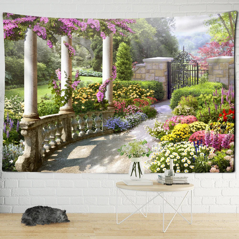 Afralia™ Natural Scenery Landscape Tapestry Wall Hanging Bohemian Hippie Art Decor