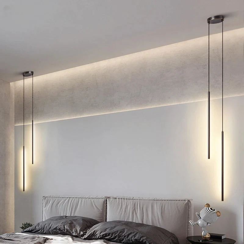 Afralia™ Modern LED Pendant Light for Home Living Dining Room, Ceiling Chandeliers Fixture