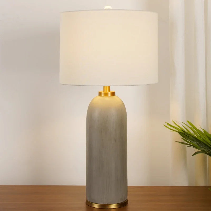 Afralia™ Retro Cement Table Lamp: Luxury Industrial Bedside Light for Modern Living Spaces