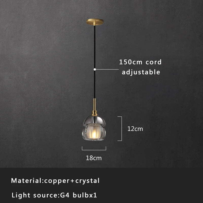 Afralia™ Luxury Copper Pendant Lights for Modern Room Decor