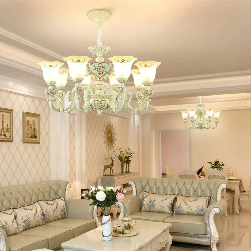Afralia™ Luxury Resin Chandelier for Elegant Living Room, Dining Room, and Bedroom