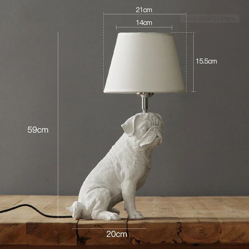 Afralia™ Nordic Puppy LED Table Lamp, Modern Decorative Bedroom Light Fixture