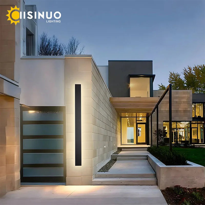 Afralia™ Outdoor Black Wall Sconce with Dimmer Switch for Bright Garden Lighting